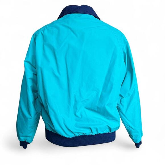 LL Bean Women’s Vintage 80s Teal Three Seasons Jacket With Navy Blue Fleece - Picture 4 of 8